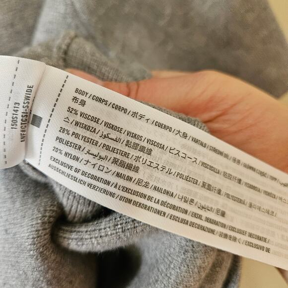 Abercrombie & Fitch LuxeLoft Women's Cardigan Sz L Short Sleeve Gray Old Money - Picture 6 of 7